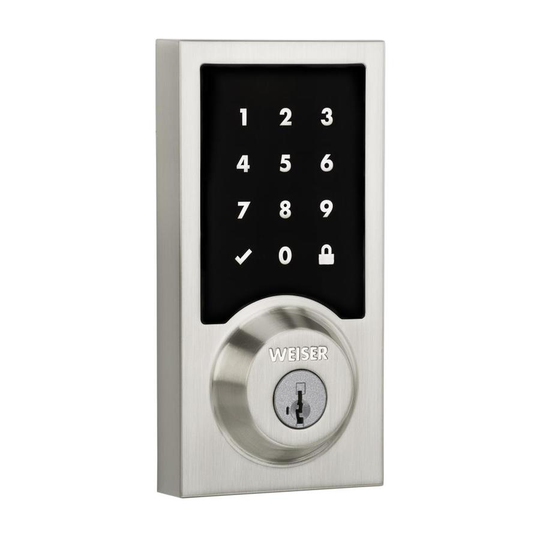 Weiser Premis SmartKey Touchscreen Electronic Deadbolt with Lighted Keypad (Satin Nickel)