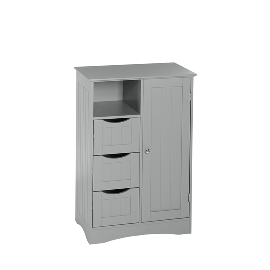 RiverRidge Home Ashland 1-Door/3-Drawer Floor Cabinet - MDF - 13.39-in x 22.05-in x 32.13-in - Grey