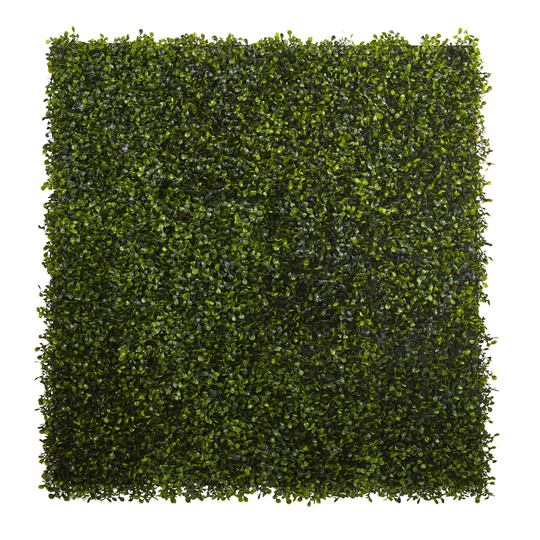 Nearly Natural Boxwood Mat - 12-in x 10-in - Green - Set of 12
