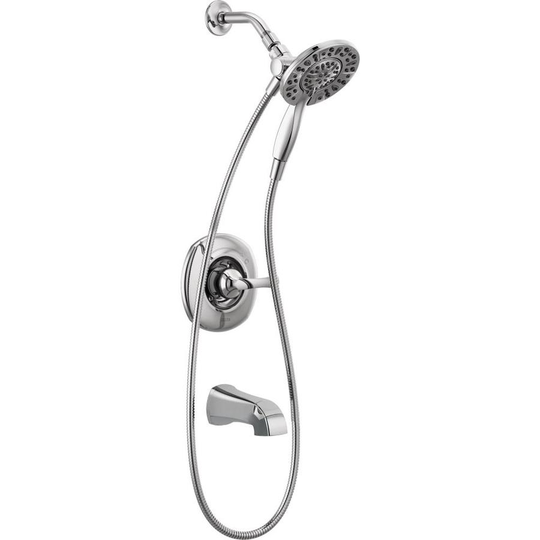 DELTA Larkin Monitor 14 Series Single Handle Tub and Shower with In2ition and Valve in Chrome