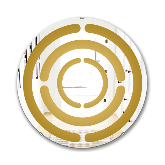 Designart Canada 24-in W x 24-in L Round Gold Polished Wall Mirror