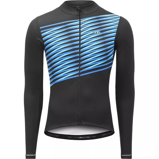 dhb Classic Long Sleeve Jersey - Crossing - M} - black-blue