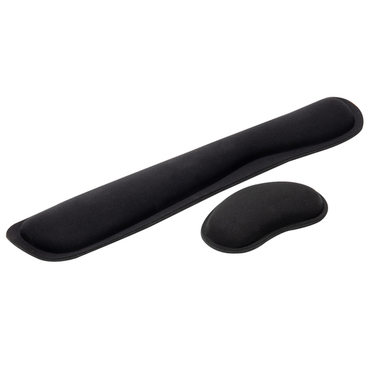 Mind Reader Black Gel Wrist Rest and Memory Foam Support Cushion Set - 2-Piece