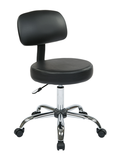 Work Smart™ 19.5-in Black Vinyl Stool