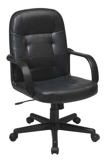 Work Smart™ Black Leather Chair