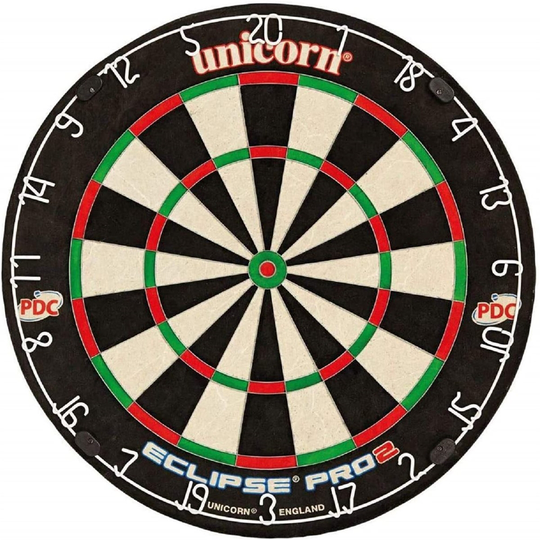 Escalade Unicorn Eclipse Pro 2 Black Bristle Manual Dartboard