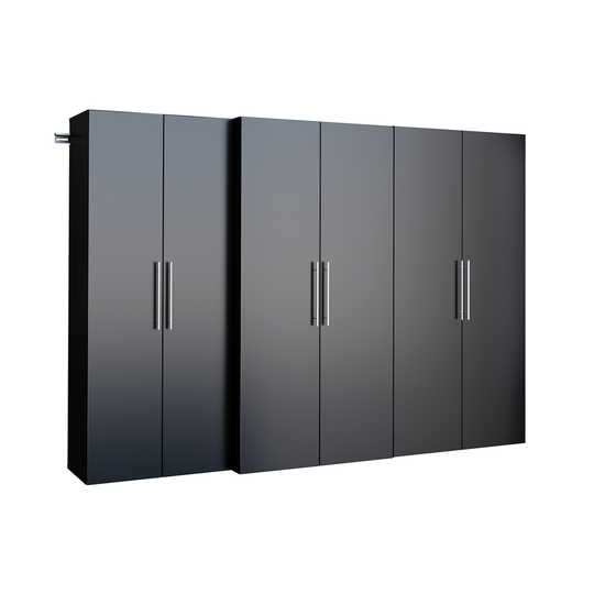 Prepac HangUps 102-in x 72-in Black Composite Wood - Storage Set L (3-Pack)