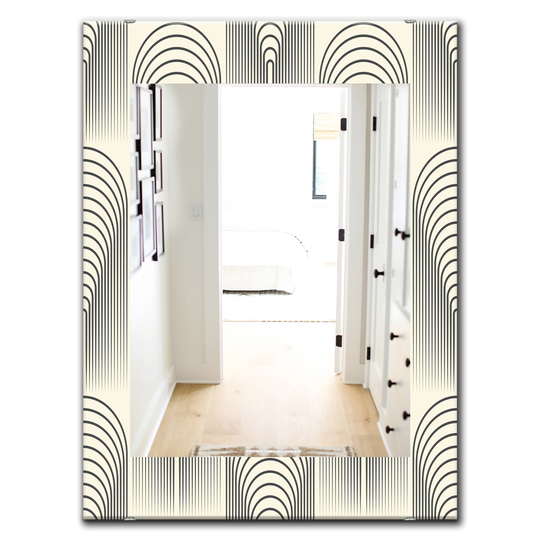 Designart Canada Rectangle 35.4-in L x 23.6-in W Scandinavian Polished Wall Mirror