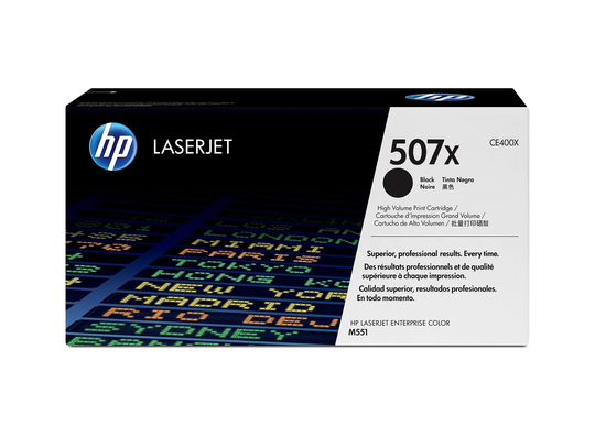 HP 507X (CE400X) Black High Yield Original LaserJet Toner Cartridge
