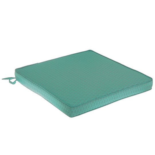 IH Casa Decor Modern Traditional Teal 2-piece Chairpad Patio Chair Cushion