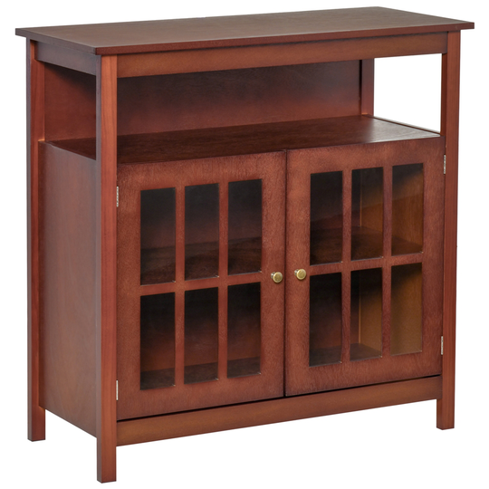 HomCom Wine Red Composite Sideboard