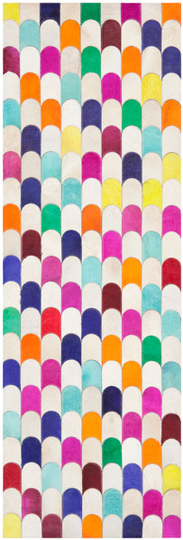 Safavieh STL166A Studio Leather Area Rug, Ivory / Multi, STL1