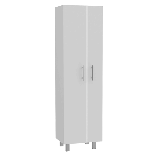 FM Furniture Norway White Composite Cleaning Closet