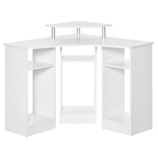 HomCom 35.5-in White Modern/Contemporary Corner Desk