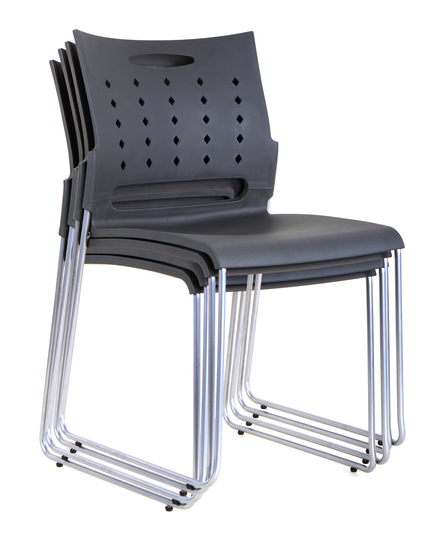 TygerClaw 16.88-in x 32.2-in Black Plastic Office Chair