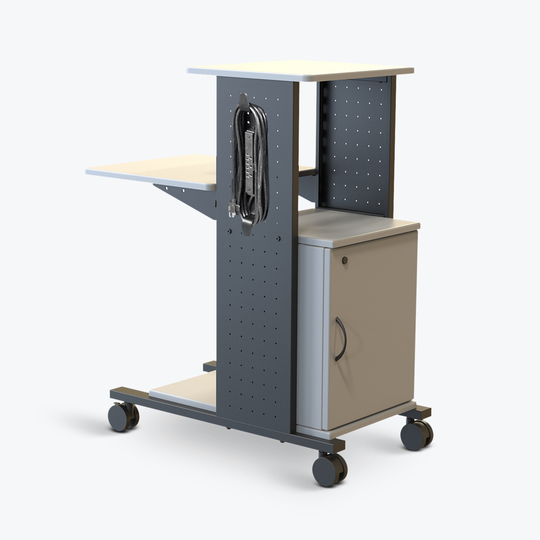 Luxor 40-in Presentation Station- Cabinet - Electric - Gray