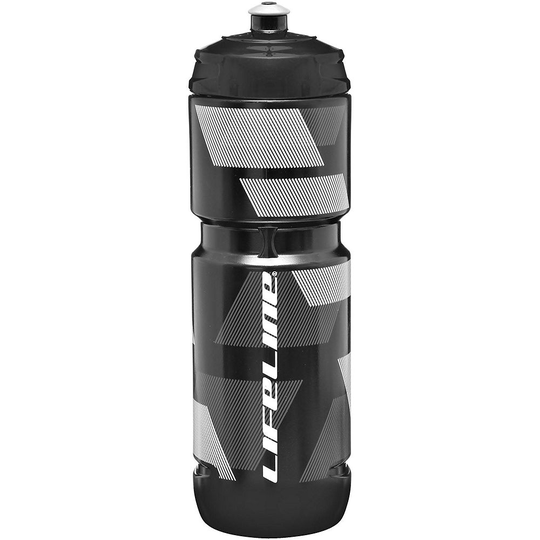 LifeLine Water Bottle 800ml - 800ml} - Black - White