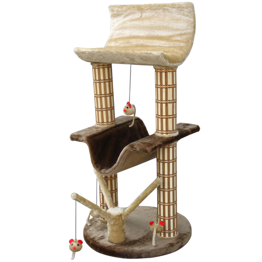 Cat Life 2-Story Cat Perch and Play Tree with Mouse Toys