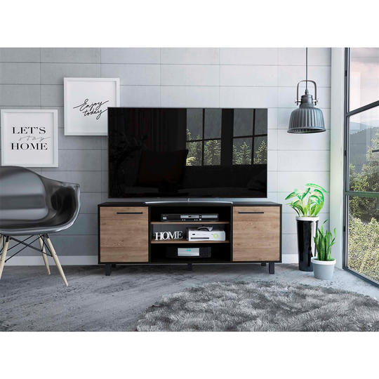 FM Furniture Washington Carbon Espresso TV Stand for TVs up to 65-in