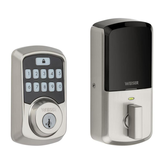 Weiser Aura Bluetooth Keypad Smart Lock in Satin Nickel