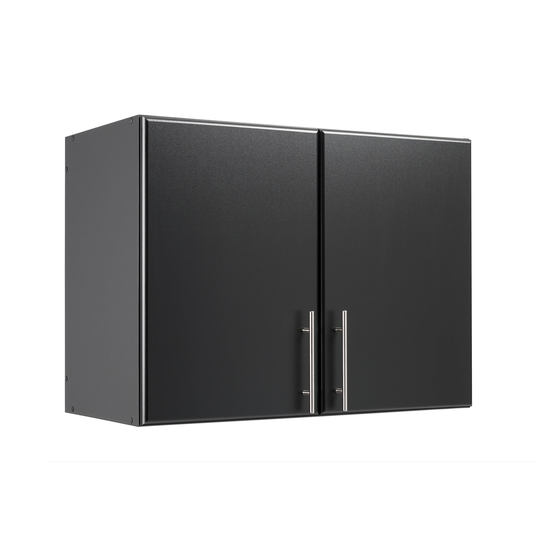 Prepac Elite Stackable Wall Cabinet 2-Door - Black - 32-in W x 24-in H x 16-in D