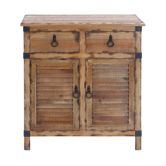 UMA Enterprises 36 In. x 32 In. Rustic Cabinet Brown Wood