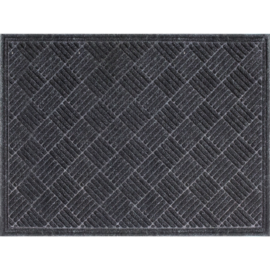 Stepguard Contours 3-ft x 4-ft Charcoal Grey Rectangular Indoor Door Mat