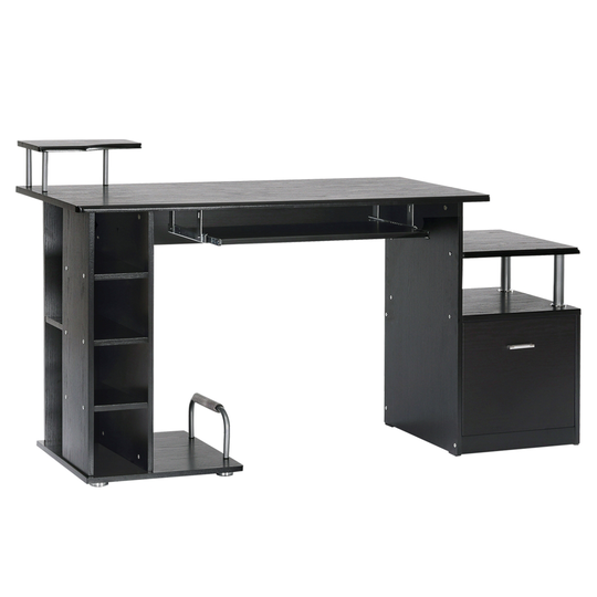 HomCom 59.84-in Black Modern/Contemporary Computer Desk