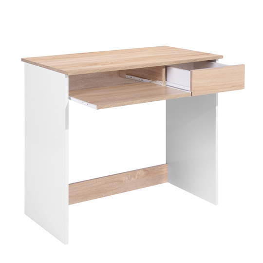 Homycasa Tik 31.5-in White Modern/contemporary Writing Desk With Drawer And Keyboard Tray