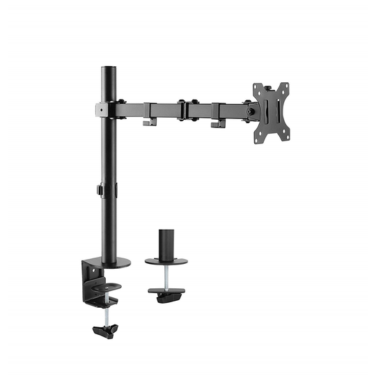 United Canada Contemporary Modern Single Arm Desk Stand - Black