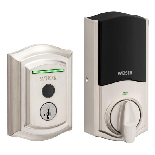 Weiser Halo Touch Traditional Fingerprint Smart Lock in Satin Nickel