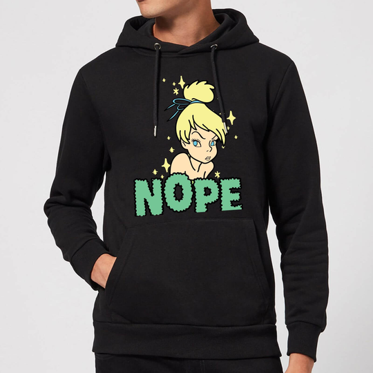 Disney Peter Pan Tinkerbell Nope Hoodie - Black - S