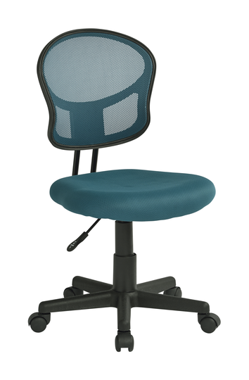 OSP Designs Mesh Office Chair - Adjustable Height - Blue