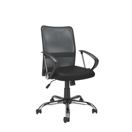 CorLiving 20.00-in x 19.00-in Contoured Dark Grey Mesh Back Office Chair