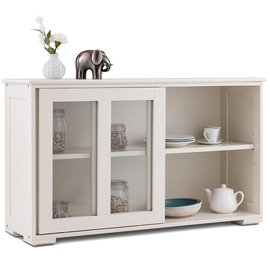 Costway White Composite Sideboard Storage Cabinet