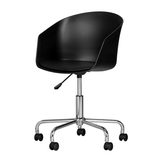 South Shore Furniture Flam Swivel Desk Chair - Black