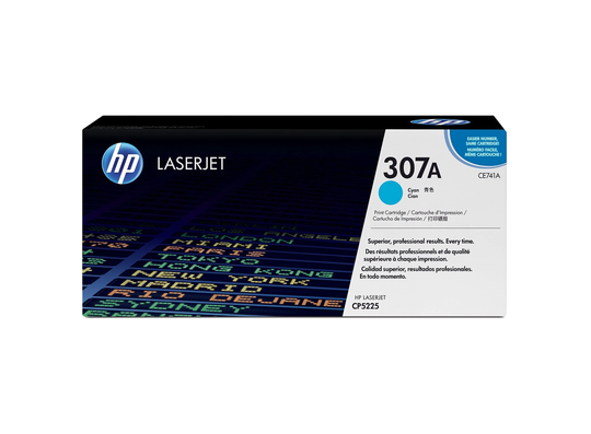 HP 307A (CE741A) Cyan Original LaserJet Toner Cartridge