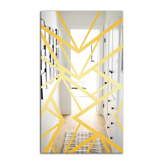 Designart Canada 23.6-in W x 35.4-in L Rectangle Gold Polished Wall Mirror