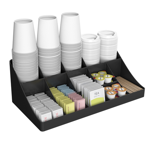Mind Reader Black 11-Compartment Coffee Organizer