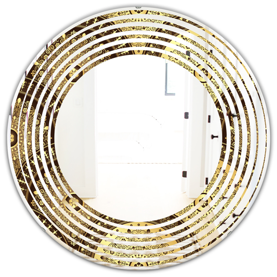 Designart 24-in x 24-in Circular Pattern I Modern Round Wall Mirror in Multi-Colour