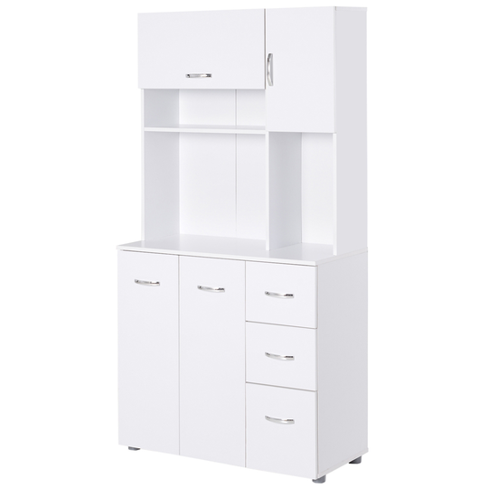 HomCom 35.04-in W Composite Wood Freestanding Kitchen Storage Cabinet