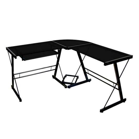 Walker Edison Home Office L-Shaped Corner Computer Desk - Black