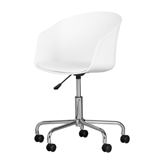 South Shore Furniture Flam Swivel Desk Chair - White