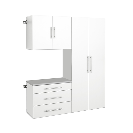 Prepac HangUps 3-Piece Storage Cabinet Set - 60-in - White