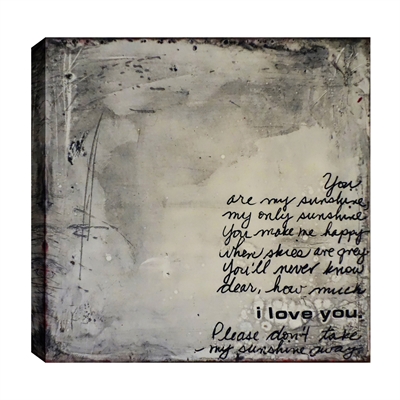 ArtMaison Canada 24-in x 24-in You are my Sunshine Canvas Art