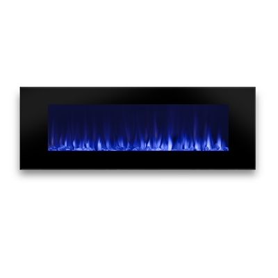 Real Flame DiNatale Wall-Mounted Electric Fireplace-17.8" x 50" -Black