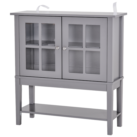HomCom 31.5-in W Composite Wood Grey Sideboard