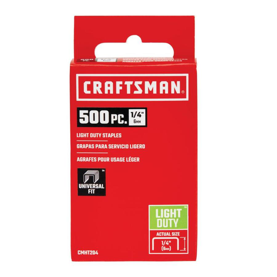 CRAFTSMAN 500-Count 1/4-in Light Duty Staples