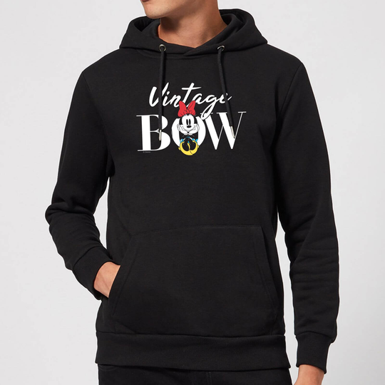 Disney Minnie Mouse Vintage Bow Hoodie - Black - S - Black