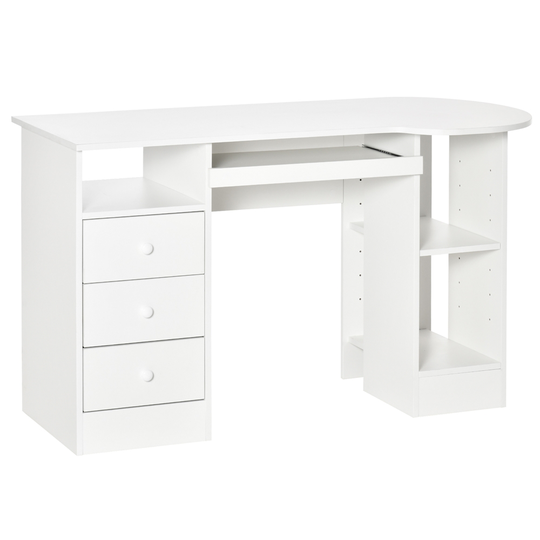 HomCom 49.25-in White Modern/Contemporary Computer Desk